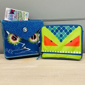 NWT Case-It Universal Monster Zipper Binder with Removable Laptop Sleeve 2” Ring